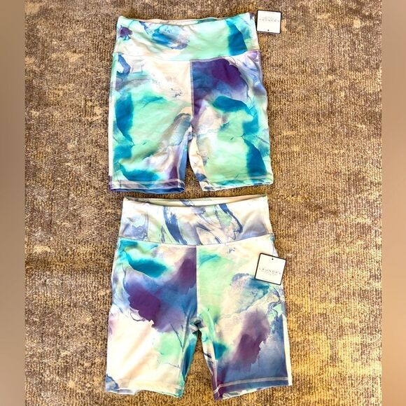 NWT LAUNDRY BY SHELLI SEGAL BIKER SHORTS SET OF 2 SIZE LARGE - Picture 1 of 6